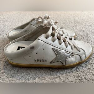 Golden Goose Super Star Mule w/ Silver Star
